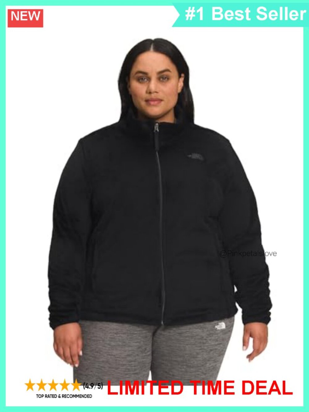 Women's Full Zip Fleece Jacket Recycled Polyester Stand Collar